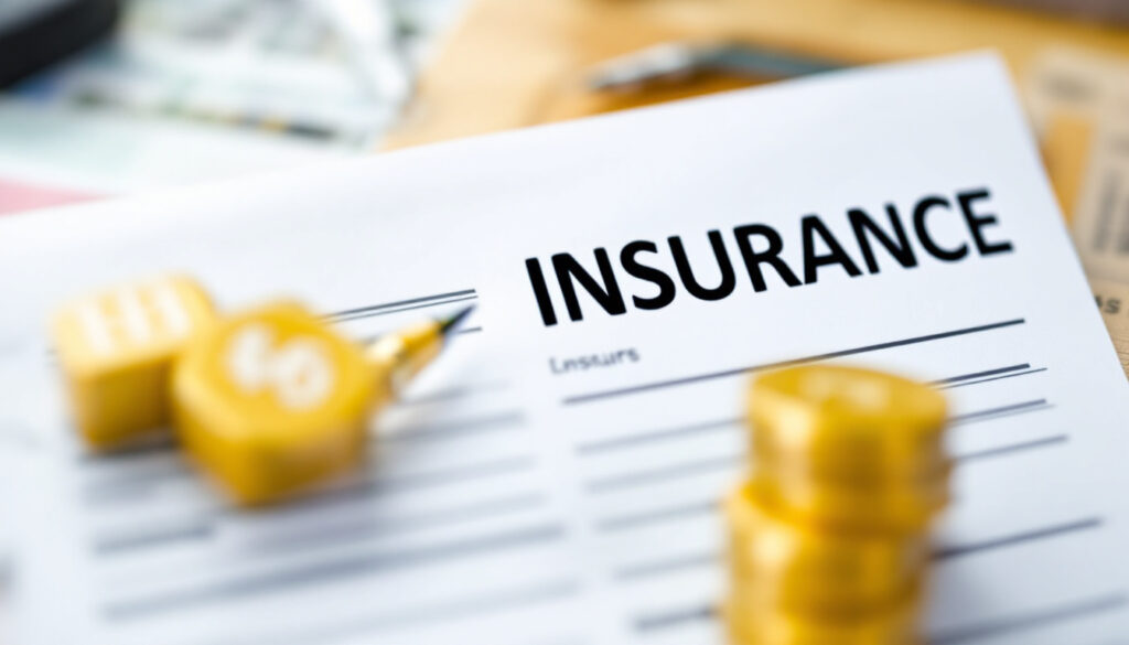 Happy Canadian family reading a life insurance policy at home