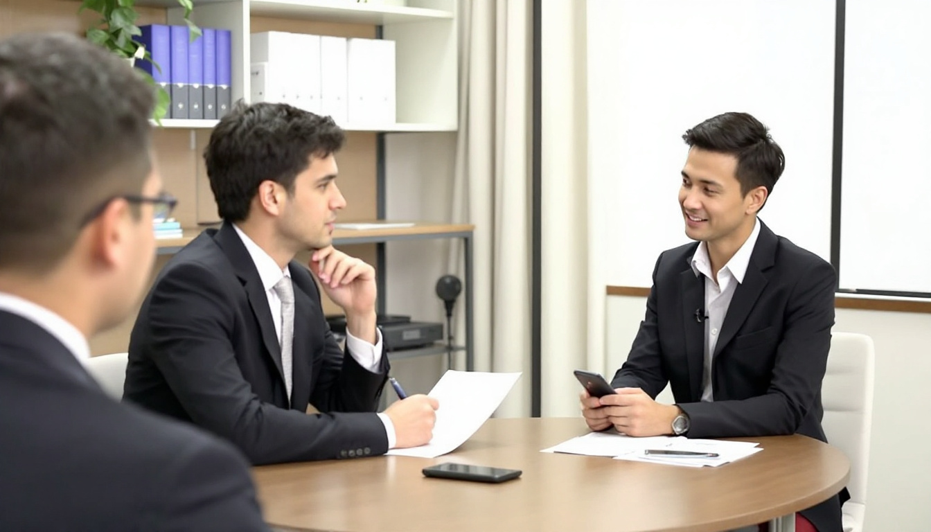 Confident candidate preparing for and excelling in a job interview in 2025
